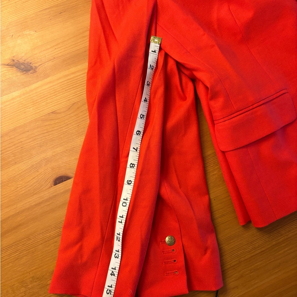 J. Crew NWT Bright Orange Blazer - Size 8 - Picture 5 of 9